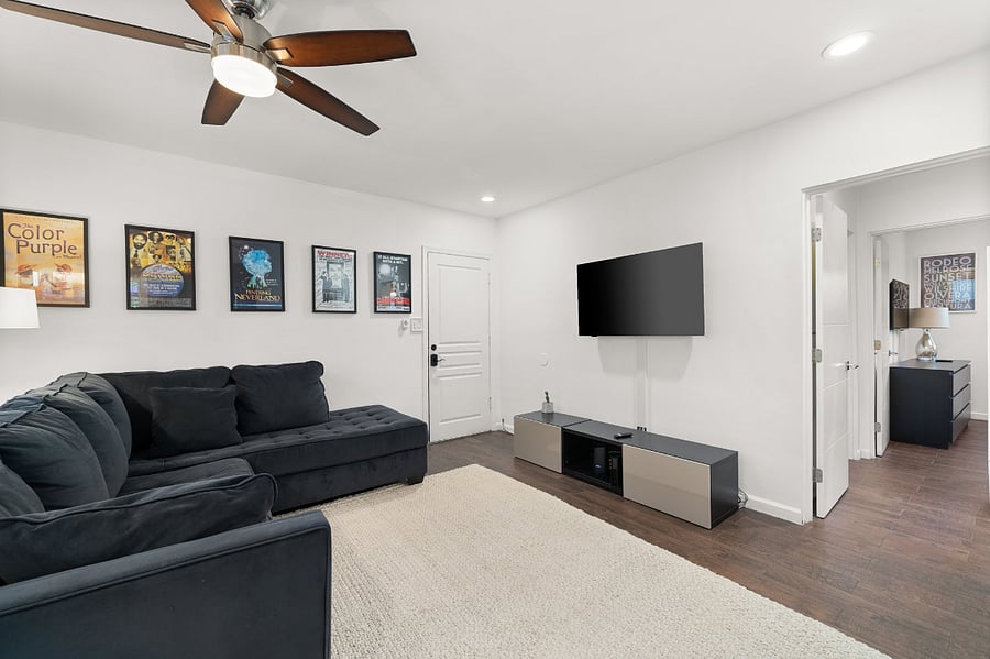 50" Amazon Fire smart TV in the living room