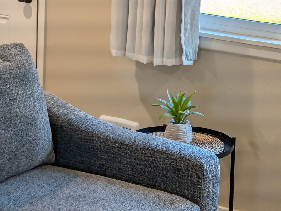 Comfortable sofa converts to a bed