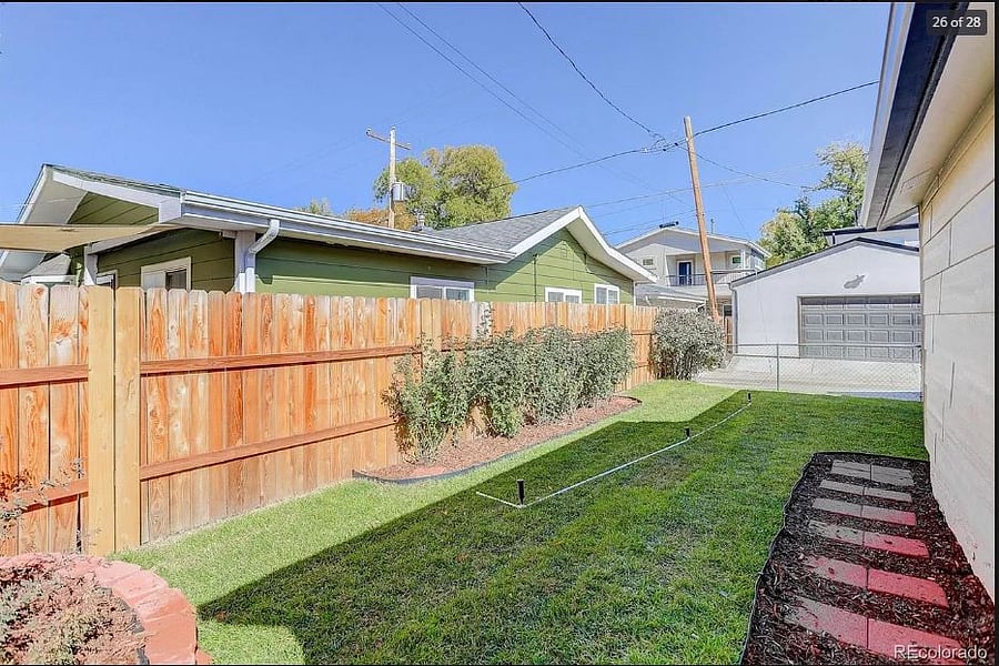 Fenced back yard 