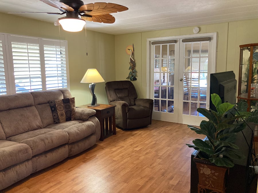 Cozy living room and sun room
