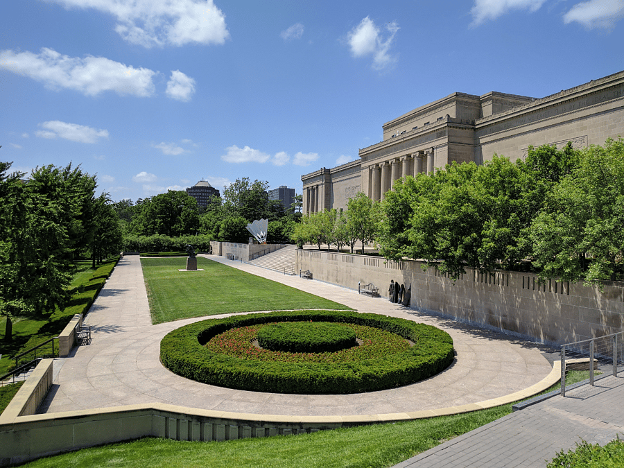 You are less than two blocks from the magnificent Nelson Art Gallery.