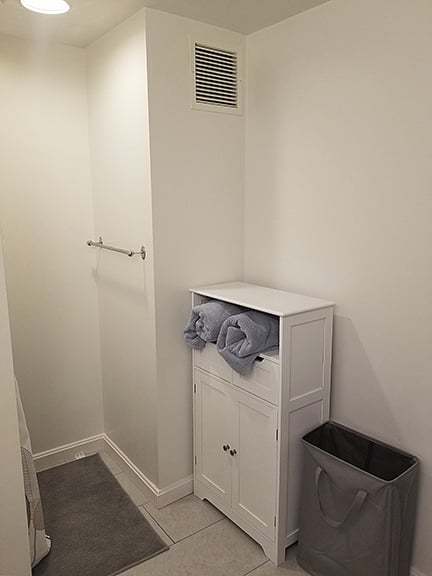 Plenty of space in this bathroom cabinet.