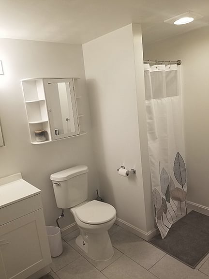 Plenty of space in this bathroom cabinet.