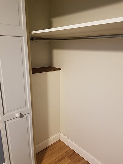 Plenty of closet space.