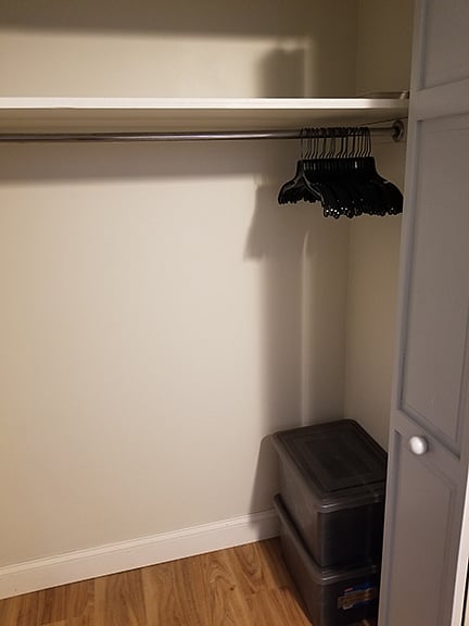 Plenty of closet space.