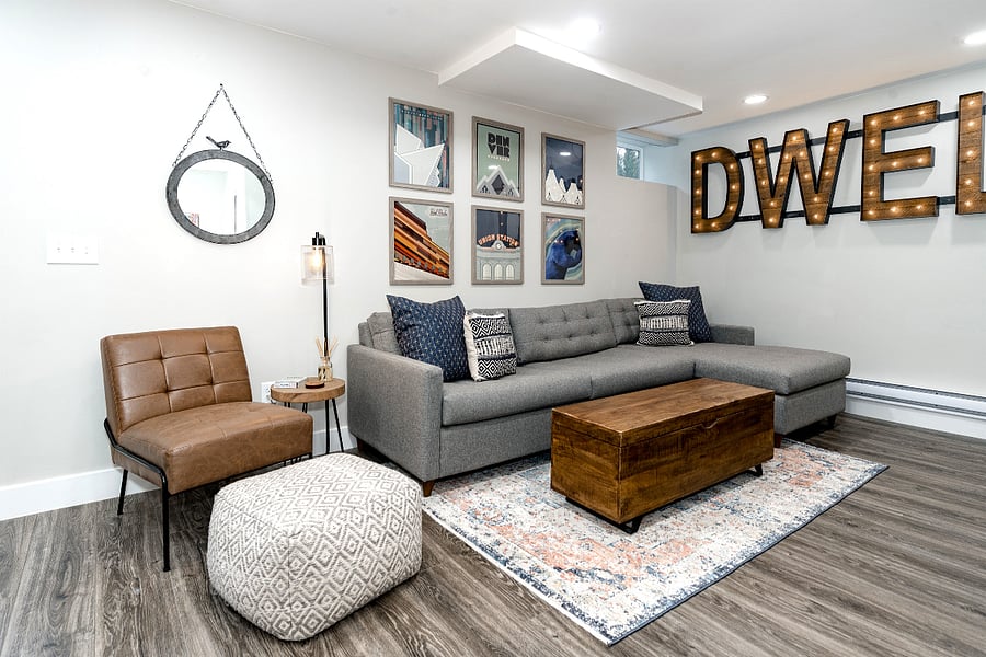 Pullout sofa adds more sleeping space, and living room makes for great TV/reading and hangout areas.