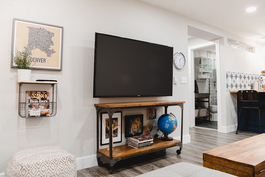 Large TV has Apple TV to stream your favorites!