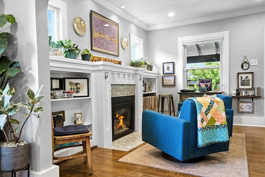 Fireplace for getting cozy when it gets cold