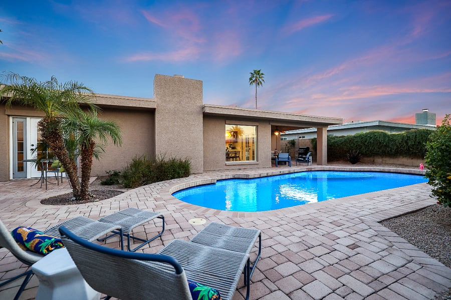 Evening pool