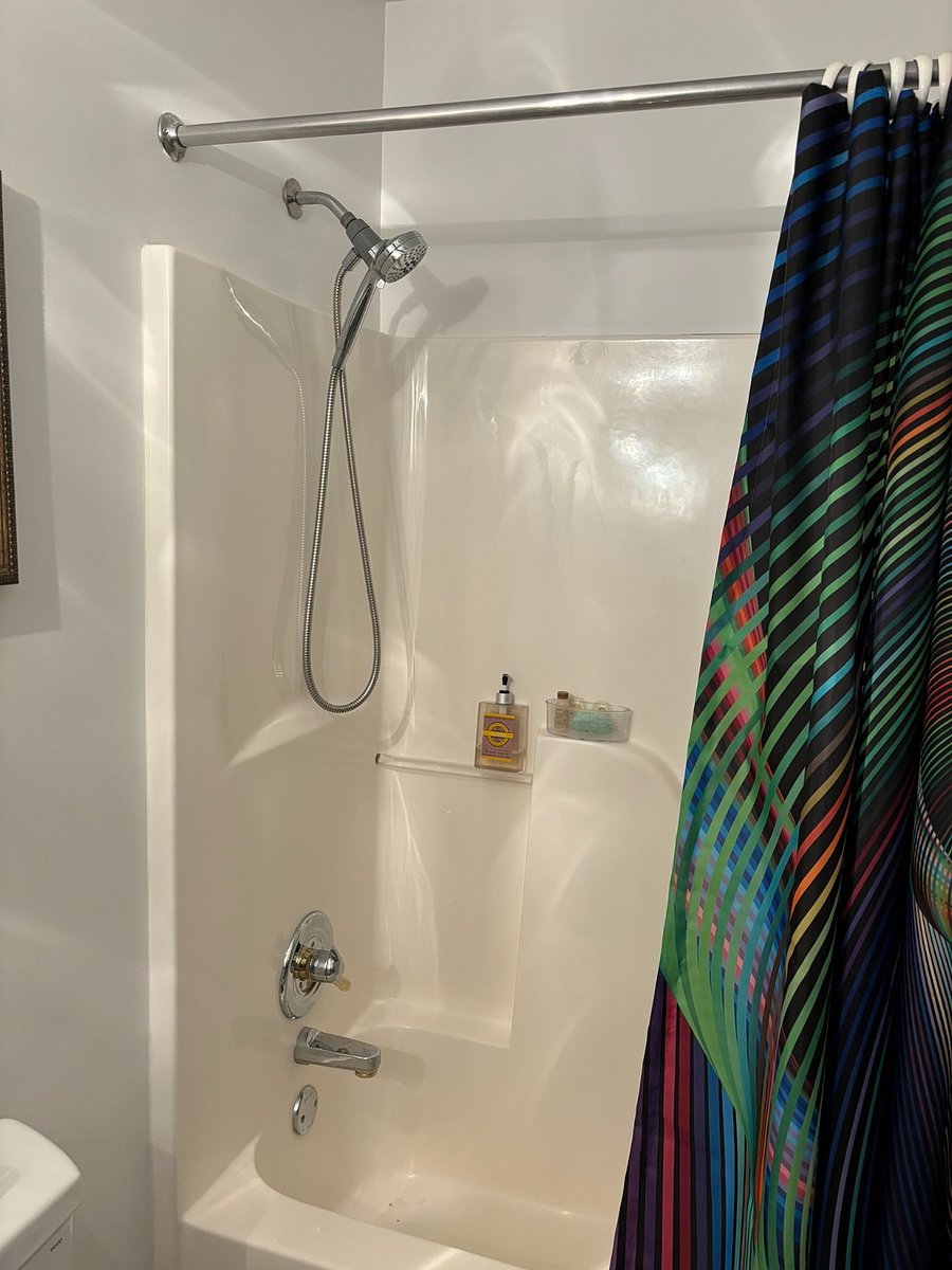 Shower with tub