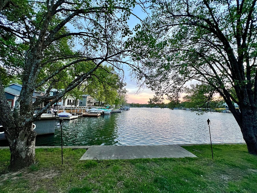 Railroad Cove. Boat launch on the right