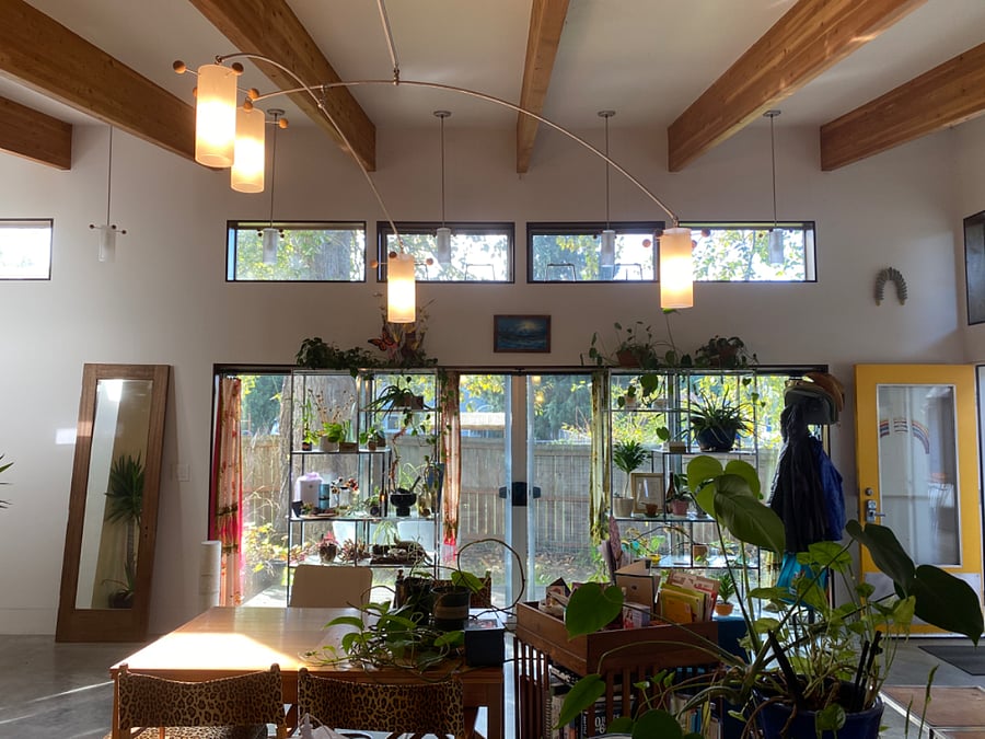 Front room / South facing sliding glass doors and windows