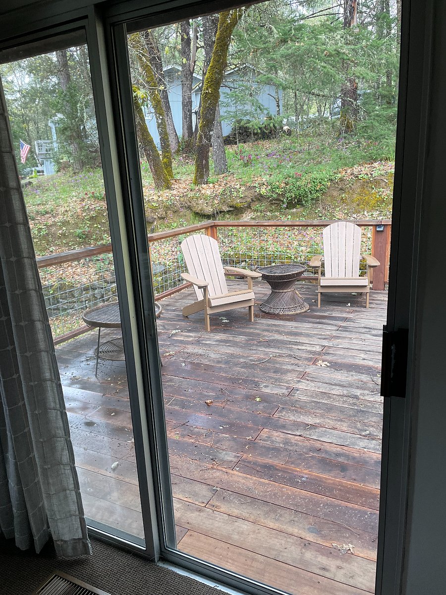 Cedar deck off of master bedroom