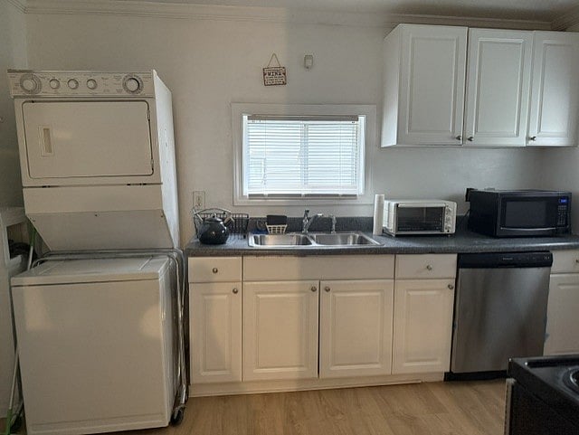 Washer and dryer located in kitchen