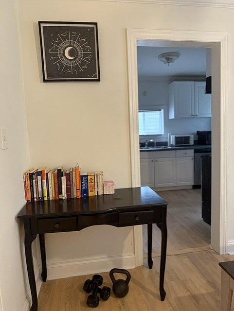 Books nook in dining room