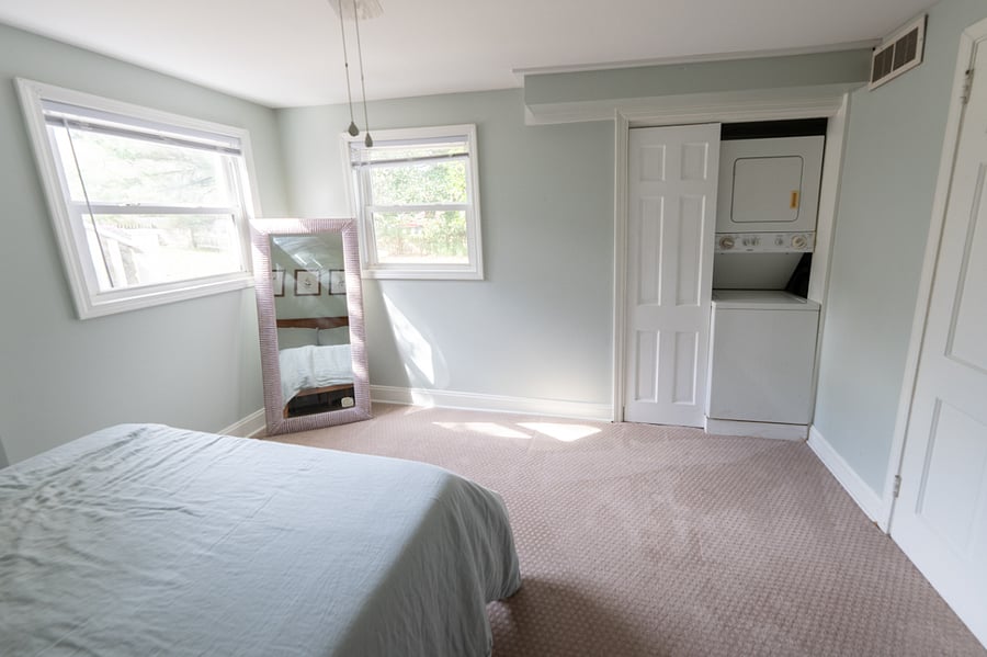 Bedroom includes laundry