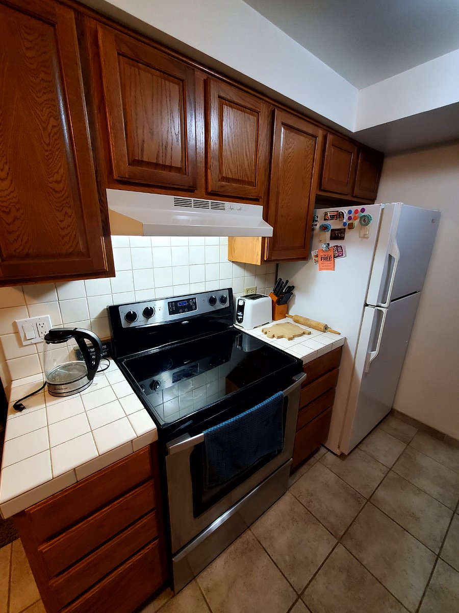 Electric flattop oven and stove.