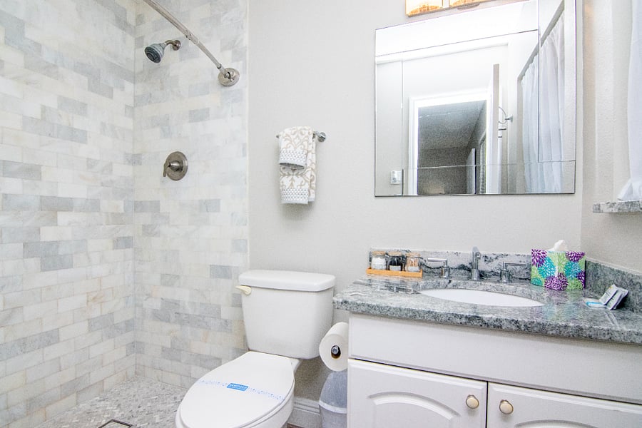 Master Bedroom w/ Walk-In Marble Shower