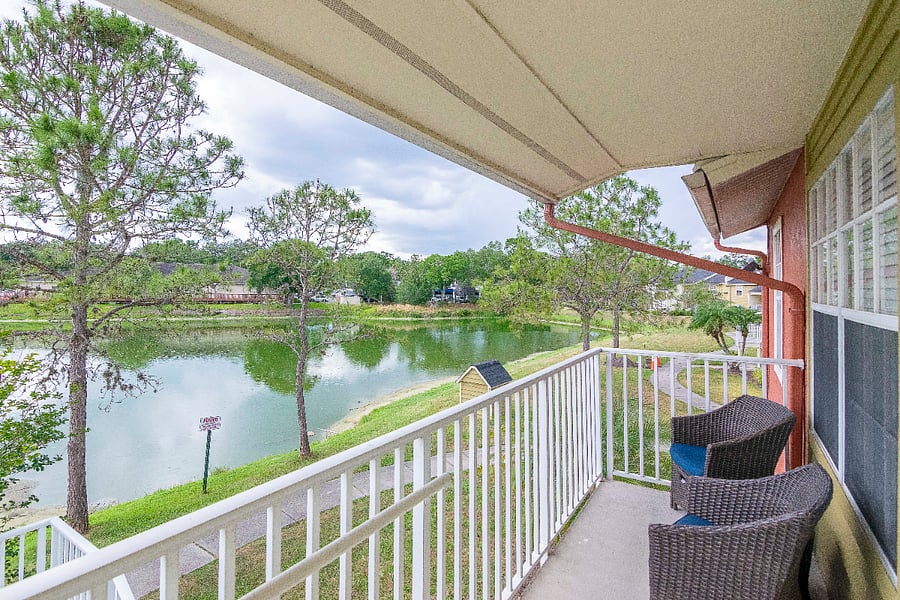 Front Porch Area. Wonderful Water Views!!