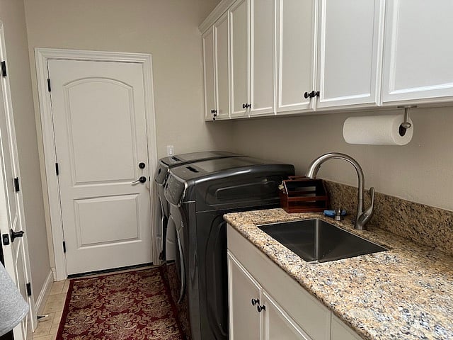 Large Washer and Dryer in Laundry Room