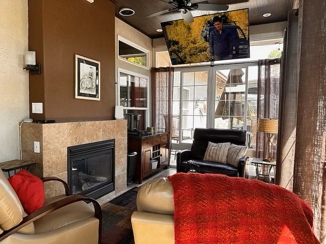 Sun Room with large screen Smart TV