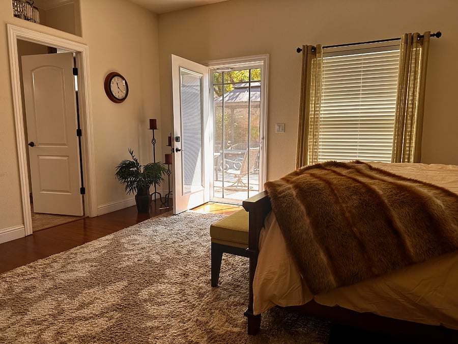 Master Bedroom with rear entrance