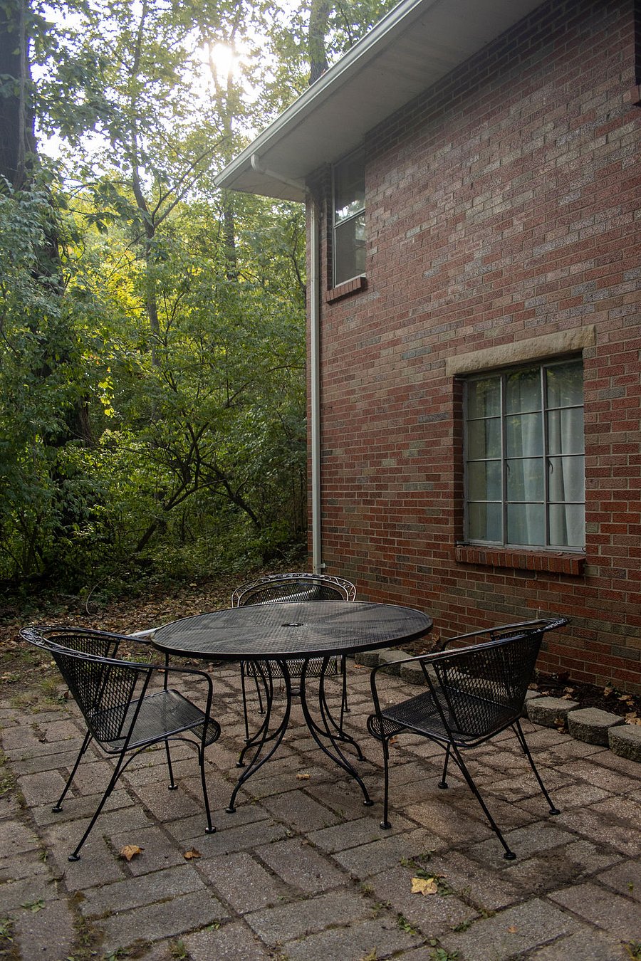 Rustic patio if you like to sit outside, or BBQ. There is a Weser grill on site. 