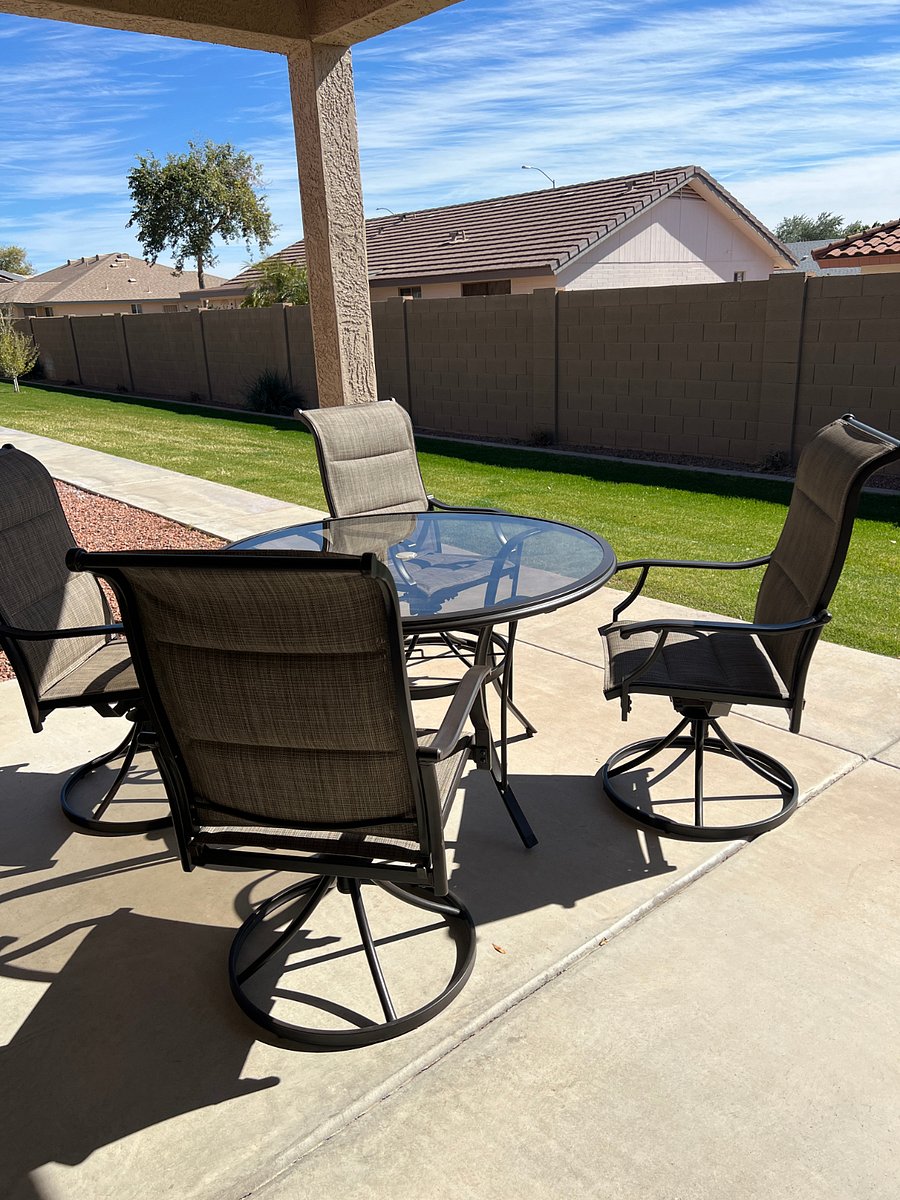 Back patio set.