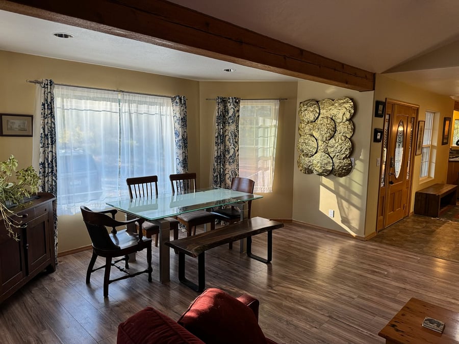 Dining area with view of entry