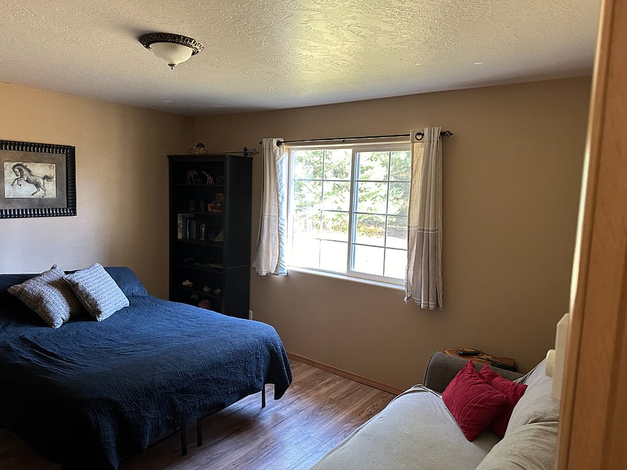 Bedroom 2, Queen size bed and couch