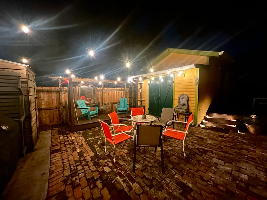 Backyard at Night