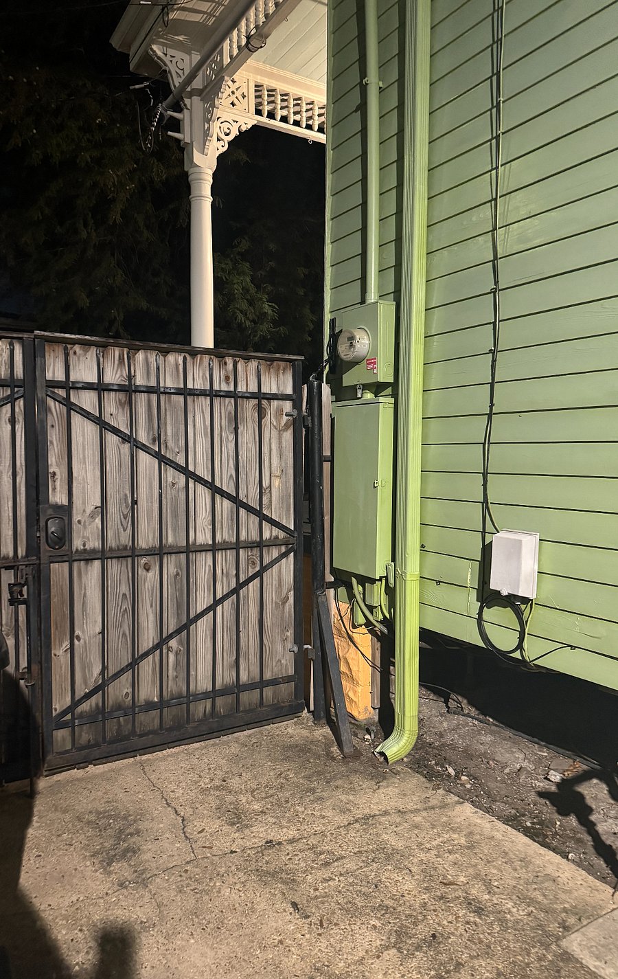 Backside of Entry Gate - Well Lit