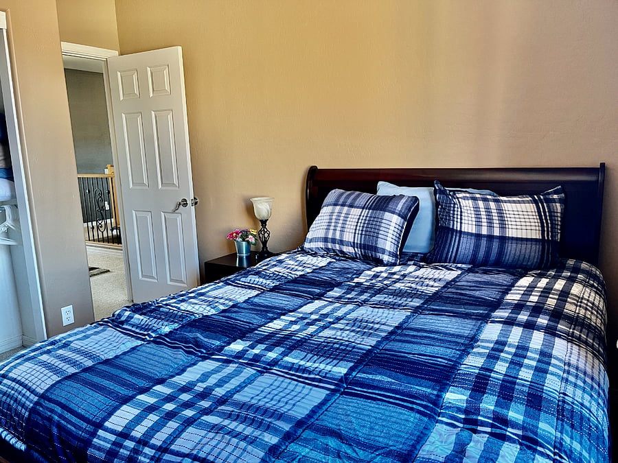 2nd bedroom with queen bed on 2nd floor