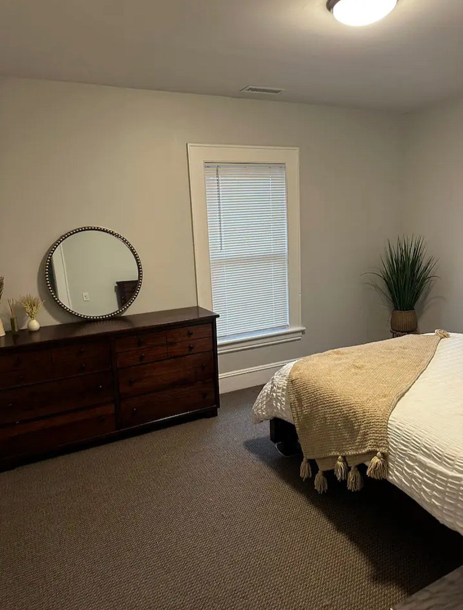 Primary bedroom with queen bed 