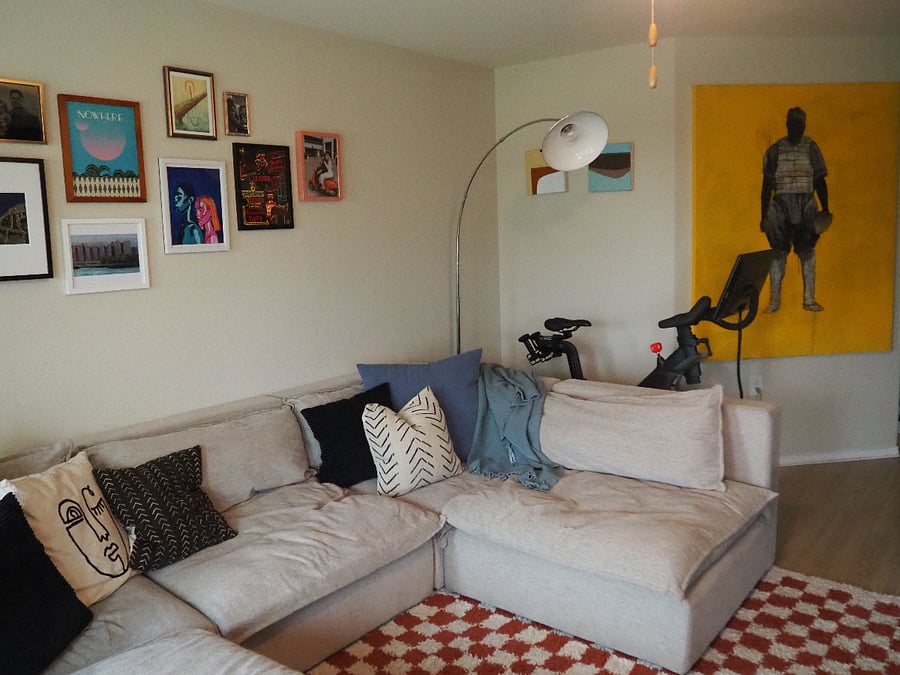 Cozy couch in the living room!