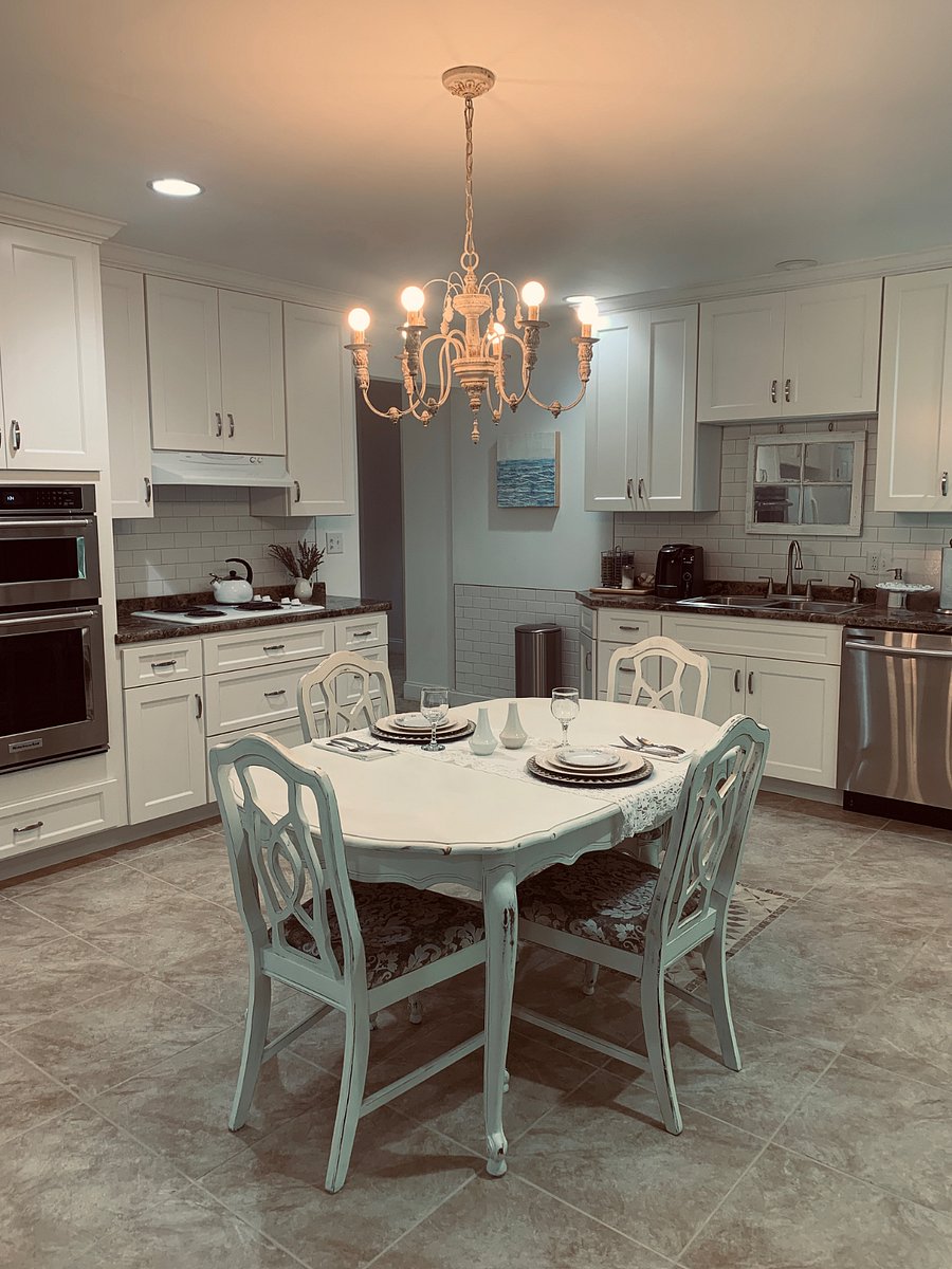 Kitchen and dining table.
