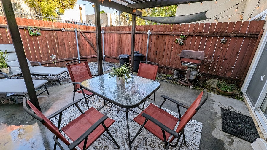 Outside area with bar-b-que grill. Great place to entertain or relax.