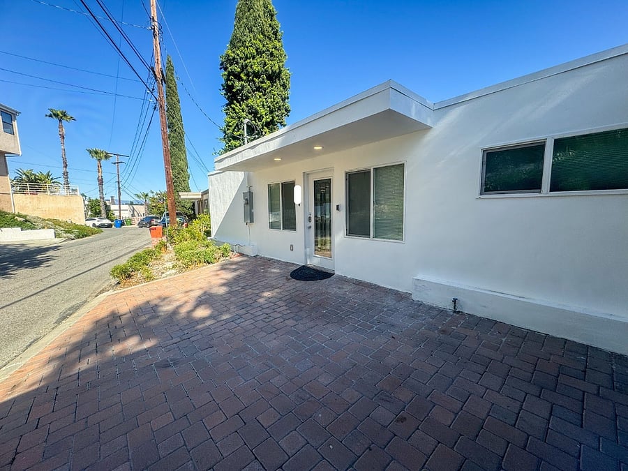 Front door and street access