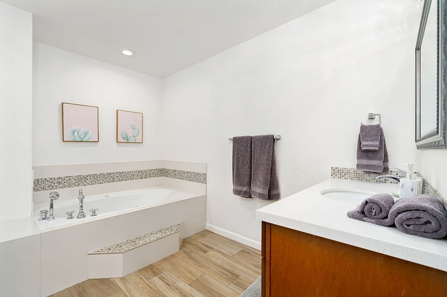 Master bedroom jacuzzi tub