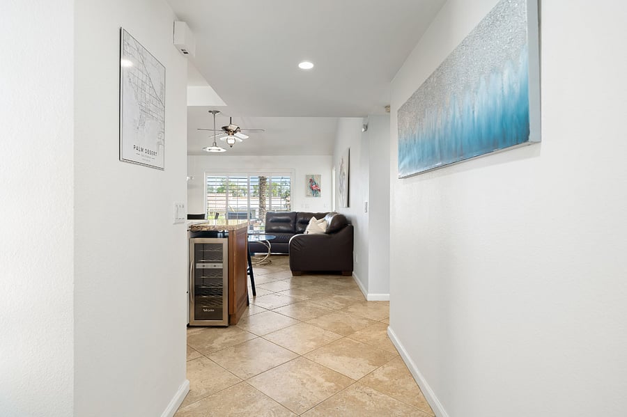 Private garage access opens to the home