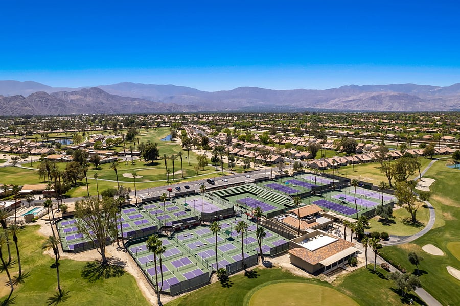 Enjoy any of the tennis and pickle ball courts!