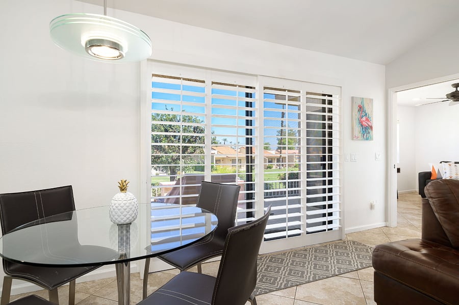 Custom plantation shutters and window treatments in every room