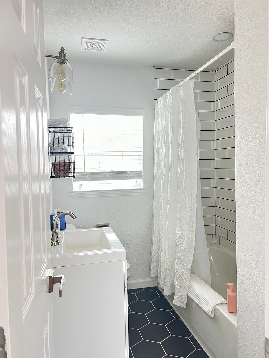 Luxurious bathroom attached to bedroom.