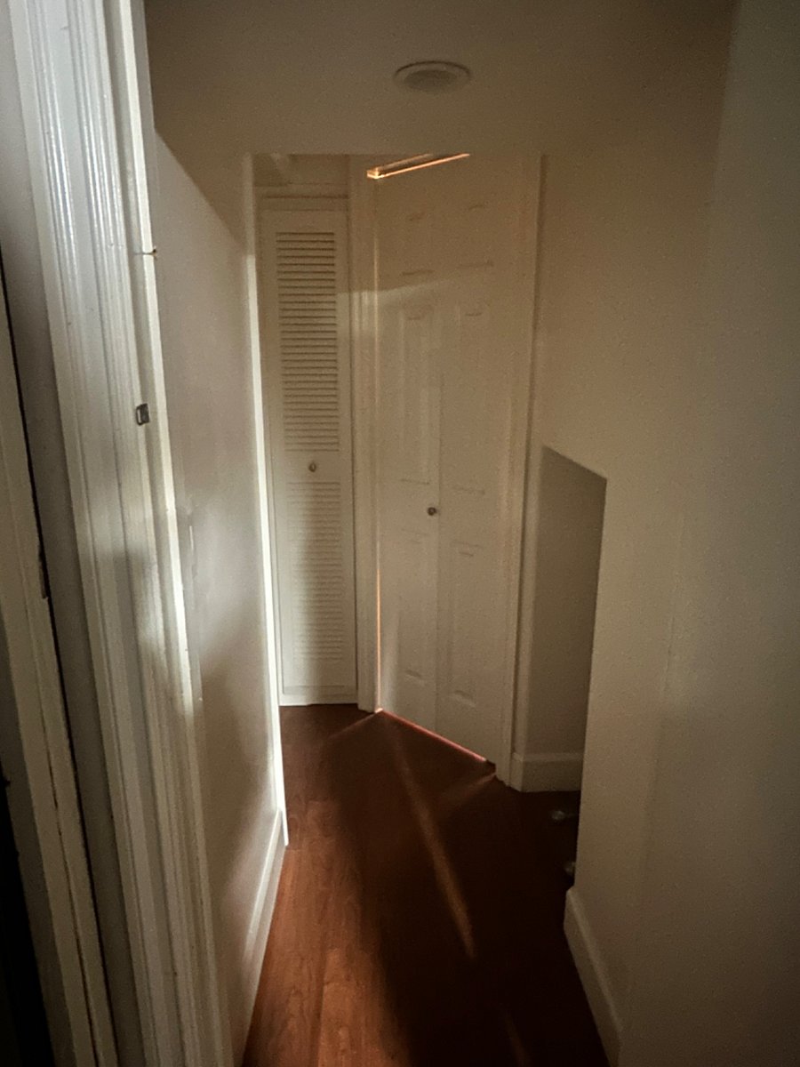 Additional storage next to bathroom
