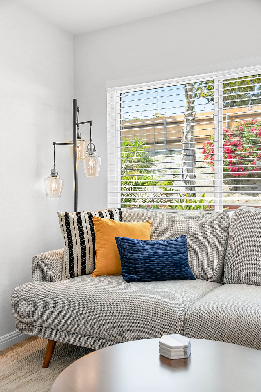 Relax and unwind underneath the open window to enjoy the cool ocean breeze.
