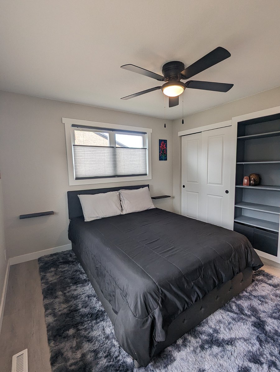 Main Bedroom + closet & shelves