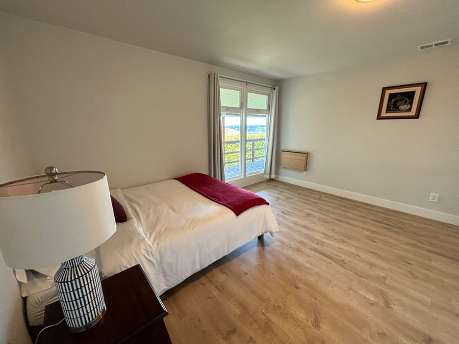 You also see the water view from your bed.