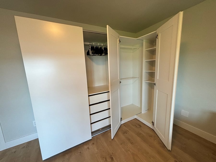 Lots of closet space in second bedroom.