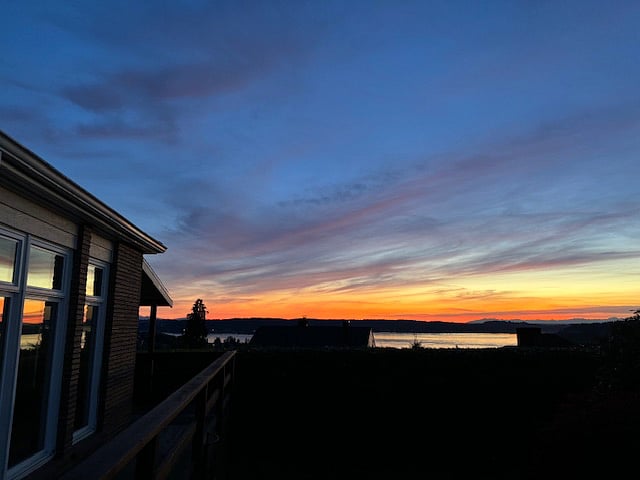 Looking at unit during the evening sunset