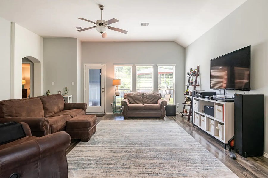Shared living room with plenty of space to relax.
